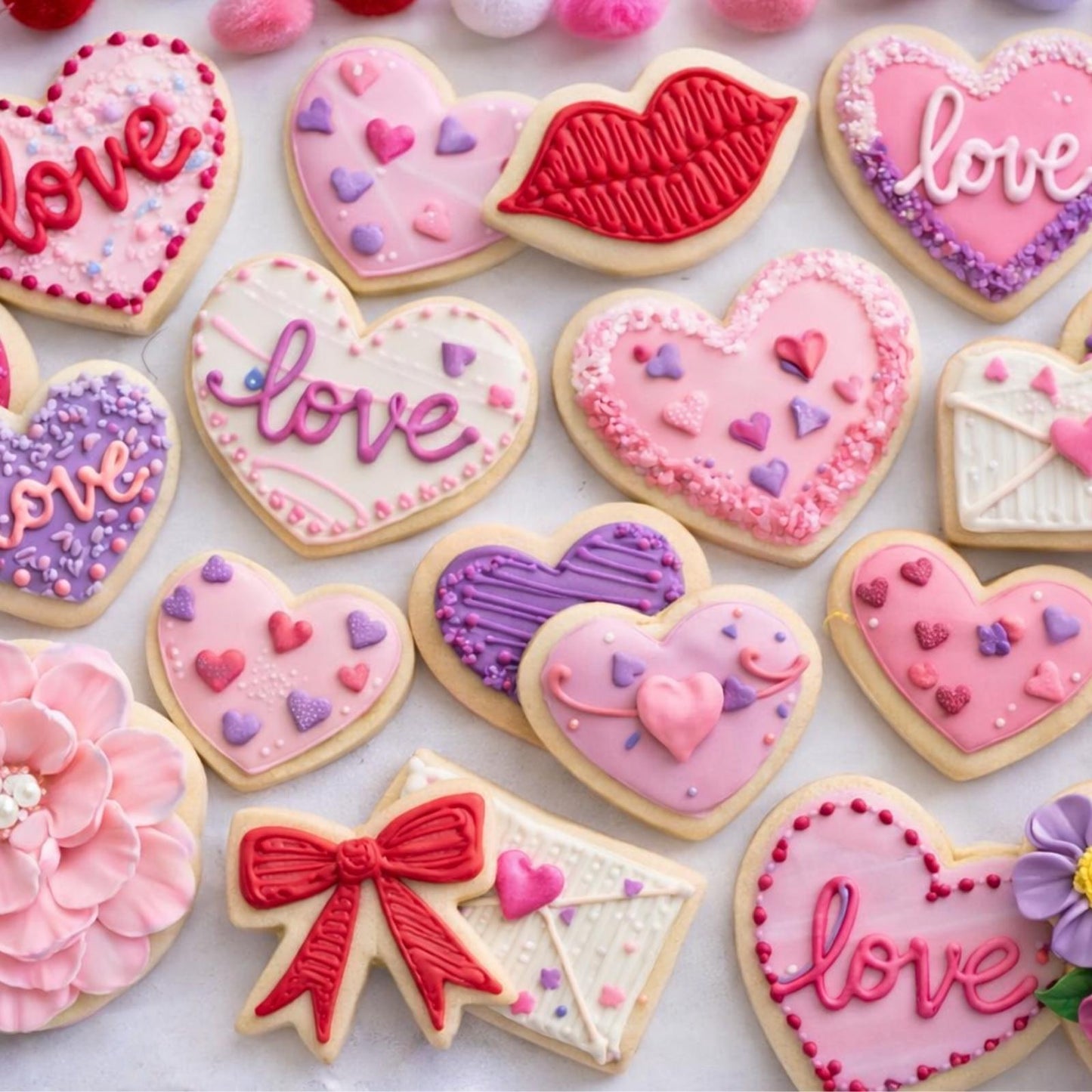 Valentine's Day Buttercream Sugar Cookies