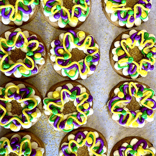 King Cake Buttercream Cookies